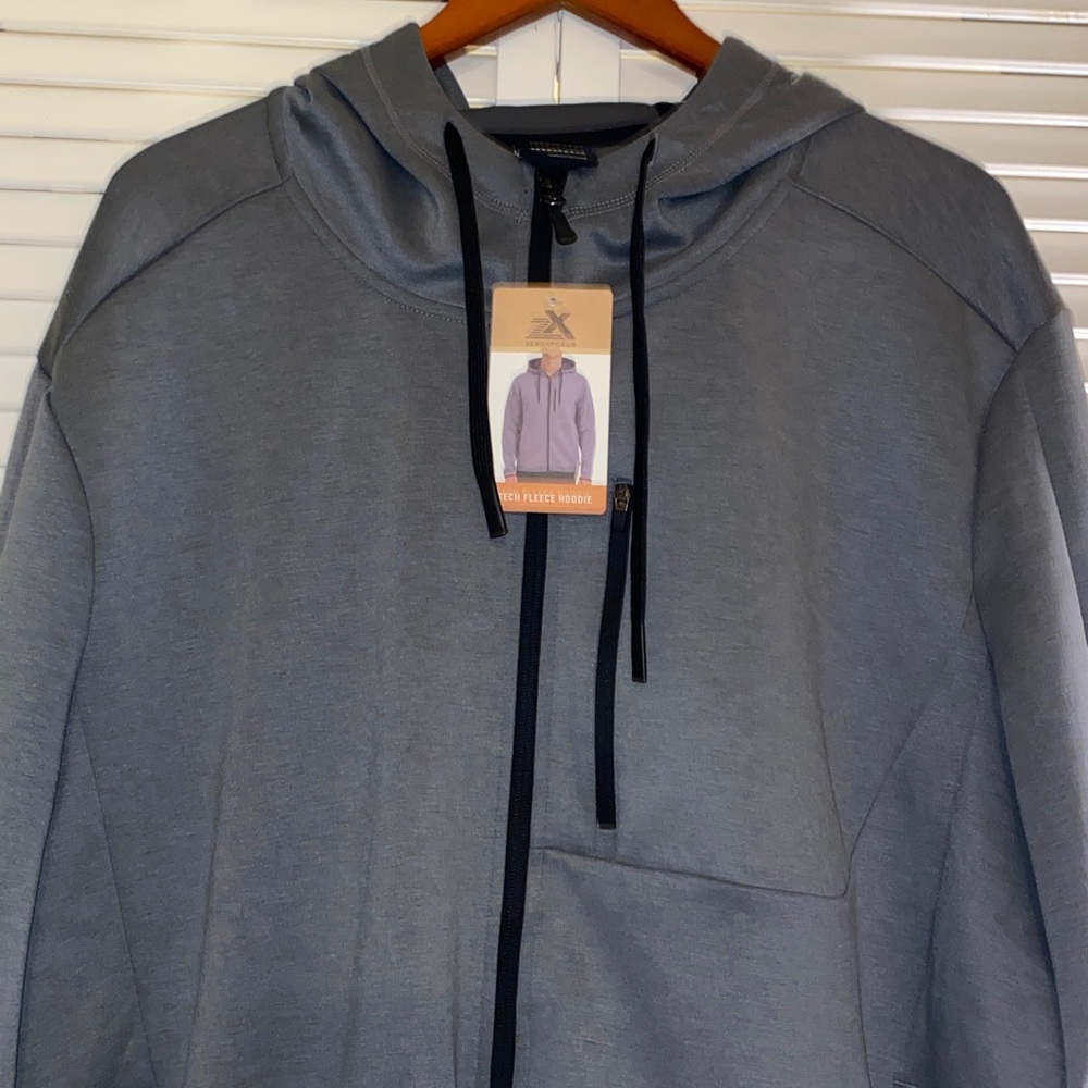 NWT ZeroXposur Gray and Black Full Zipper Hoodie Size XXL - Picture 4 of 7